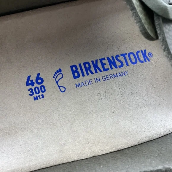 Birkenstock Men's Arizona Birko-Flor Soft Footbed Two-Strap Sandals, size EU 46